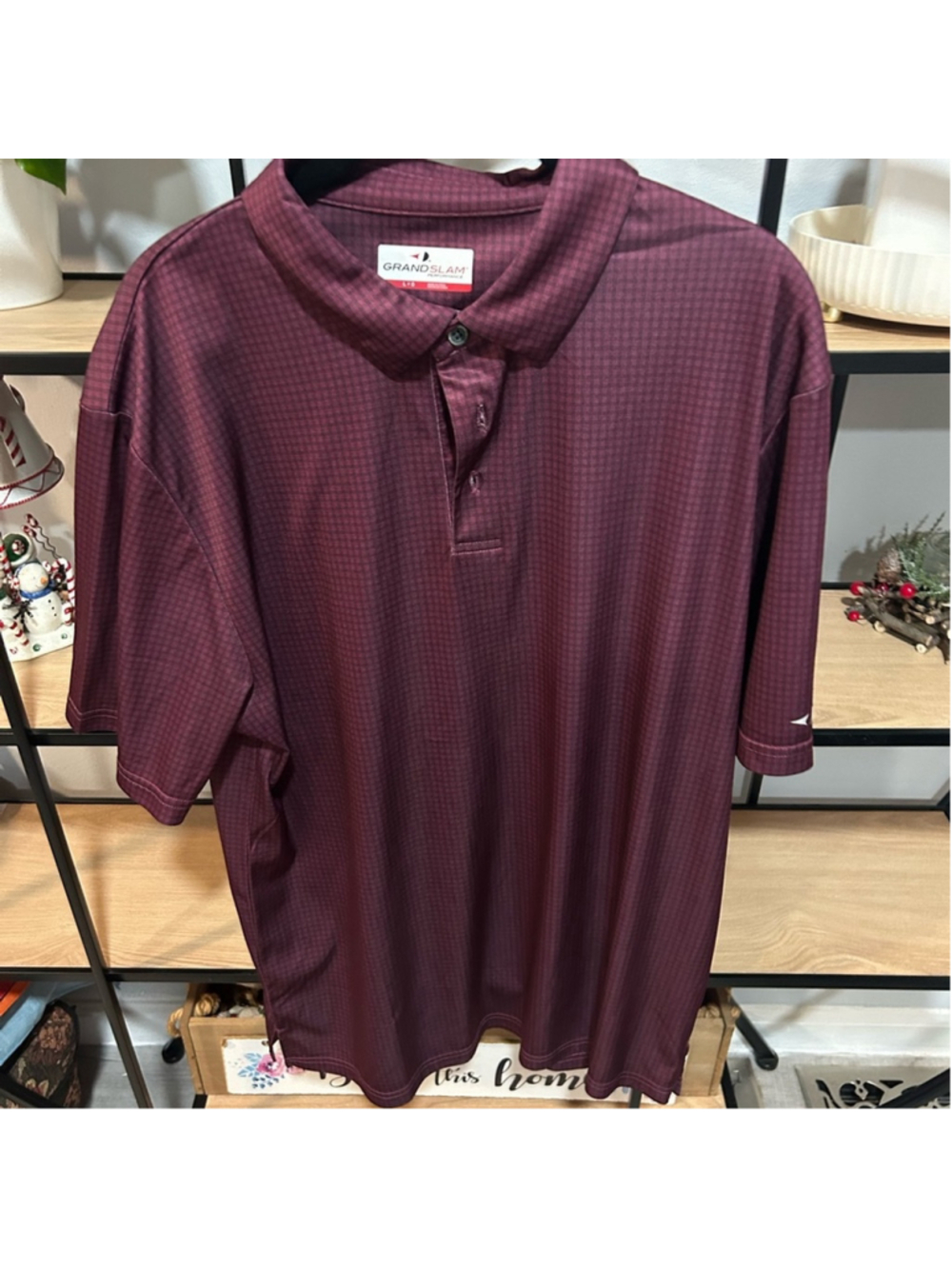 Grandslam Men's Burgundy Polo Shirt